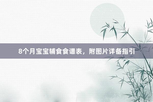 8个月宝宝辅食食谱表，附图片详备指引